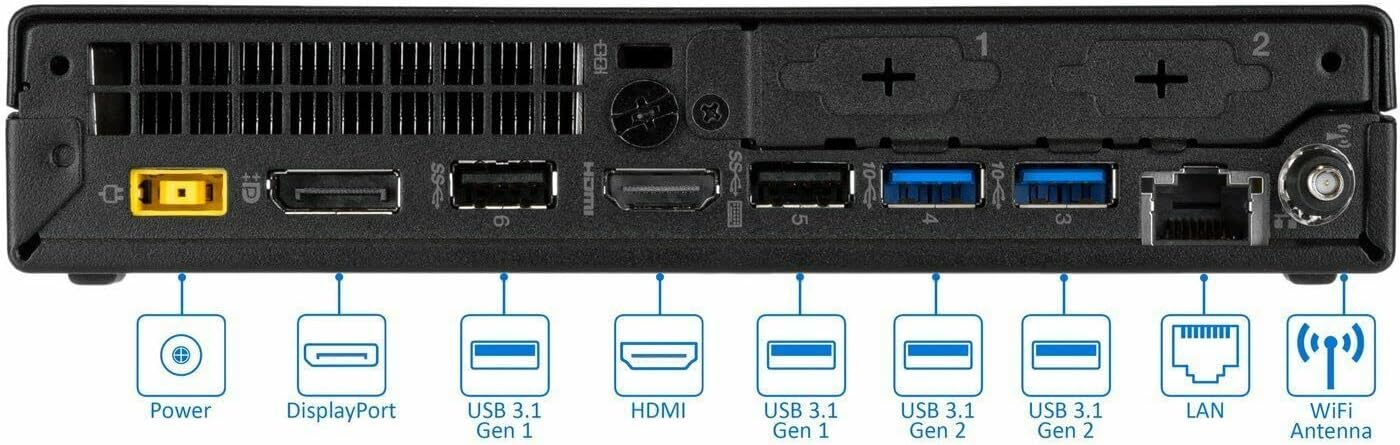Mini CPU Lenovo ThinkCentre M920Q - Intel Core i5 8th Gen - 8GB RAM / 256GB Almacenamiento