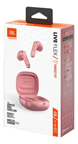 Audífonos JBL LIVE FLEX con cancelación activa de ruido- ROSA