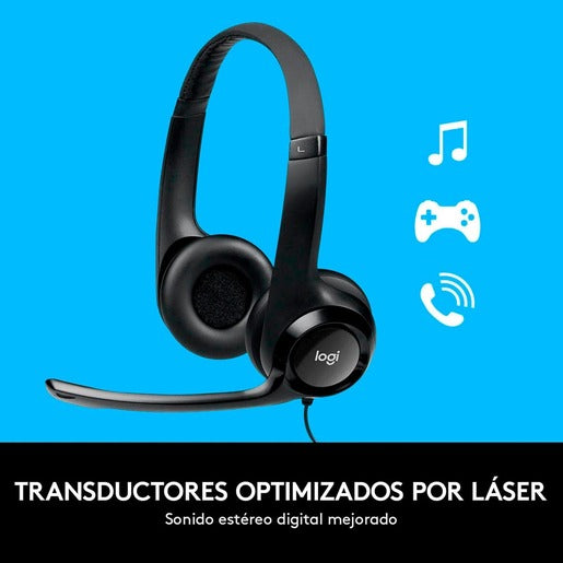 AUDÍFONOS LOGITECH h390 NEGRO